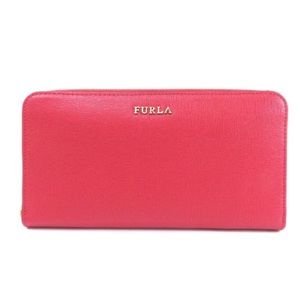 Furla Pink Long Logo Leather Ladies Wallet